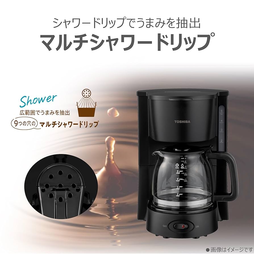 Amazon | TOSHIBA(東芝) コーヒーメーカー HCD-5B(K) 紙